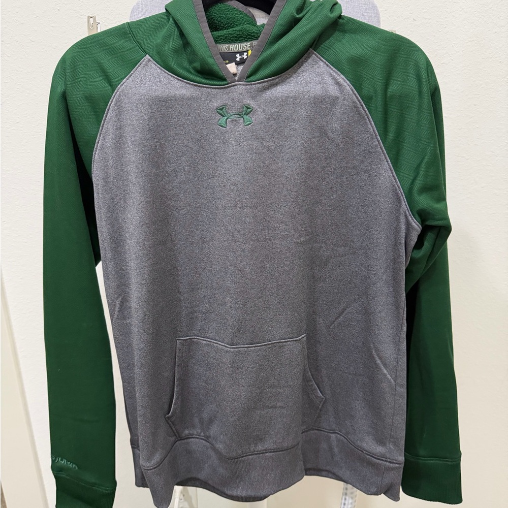 Under Armour Women's Hoodie in Forest Green and Charcoal